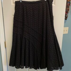 Black eyelet skirt from Coldwater Creek.  ladies size L.